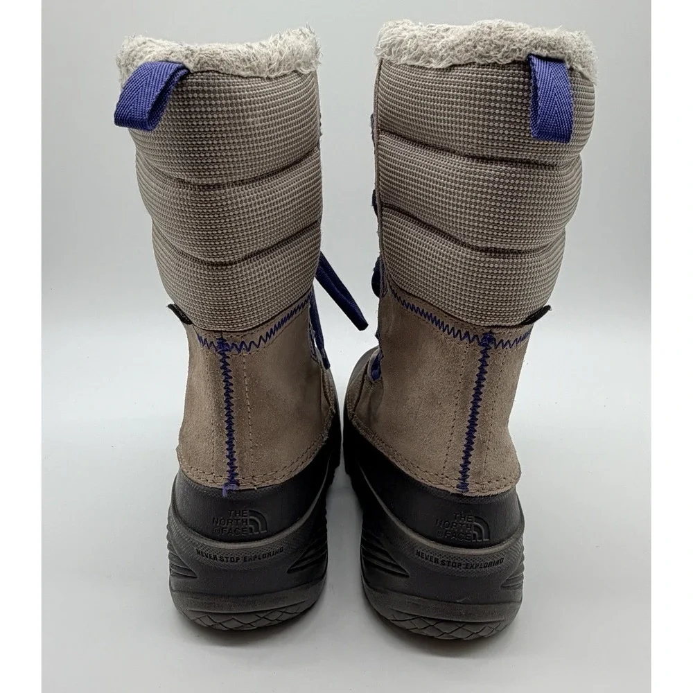 The North Face Shellista Lace II Boot Atmosphere Grey Blue Iris Girl's Sz 5 Snow